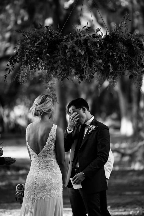 Groom Crying, Groom Reaction, Emotional Wedding, Ceremony Photos, Candid Wedding Photos, Ceremony Inspiration, Groom Photo, Candid Wedding Photography, Georgia Wedding