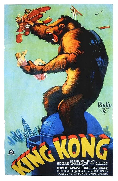 King Kong (1933) Vintage Film Posters, King Kong 1933, Fay Wray, Film Posters Vintage, Adventure Art, Poster Minimalist, Vintage Film, Vintage Advertisement, Film Posters