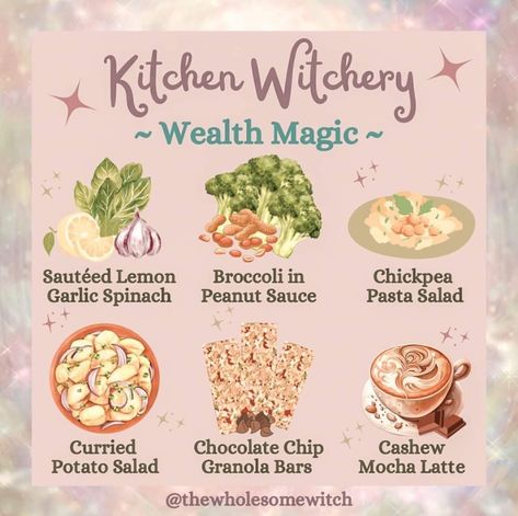 Witch Recipes, Cottagecore Recipes, Saturday Blessings, Witchy Kitchen, Kitchen Witch Recipes, Smoothie Ideas, Garlic Spinach, Witch Spirituality, Kitchen Witchery