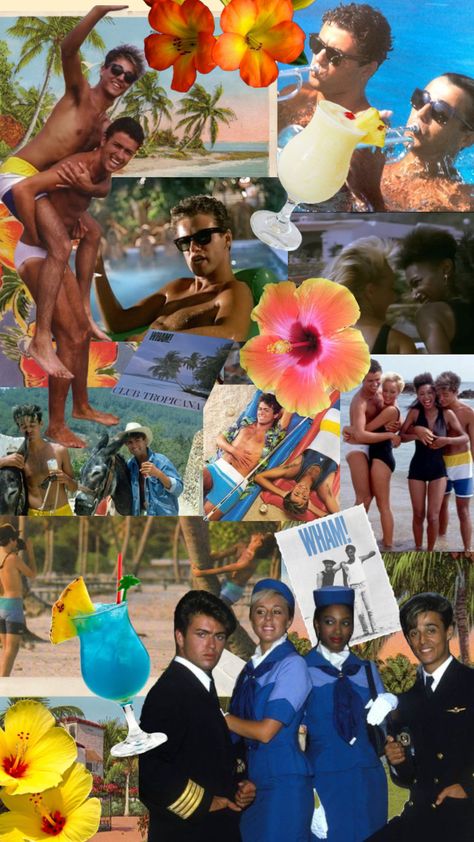 Club Tropicana #wham! #georgemichael #andrewridgeley #music #80s #beach #summer Club Tropicana Party, Wham Club Tropicana, 18th Party Themes, Summer Shuffles, 80s Beach, Club Tropicana, Andrew Ridgeley, George Michael Wham, Yacht Party