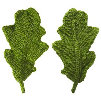 oak leaf Leaf Knitting Pattern, Knitted Flower Pattern, Crochet Leaf Patterns, Holiday Knits, Crochet Leaves, Free Knitting Patterns, Knitted Flowers, Knitted Wit, Oak Leaves