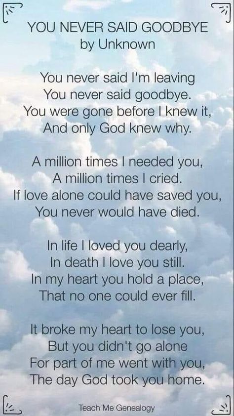 Didn’t Get To Say Goodbye, You Never Said Goodbye Poem, I Didnt Get To Say Goodbye, Saying Goodbye To Your Mother, Never Got To Say Goodbye Quotes, How Do I Say Goodbye Quotes, Saying Goodbye Quotes, Never Got To Say Goodbye, Never Said Goodbye