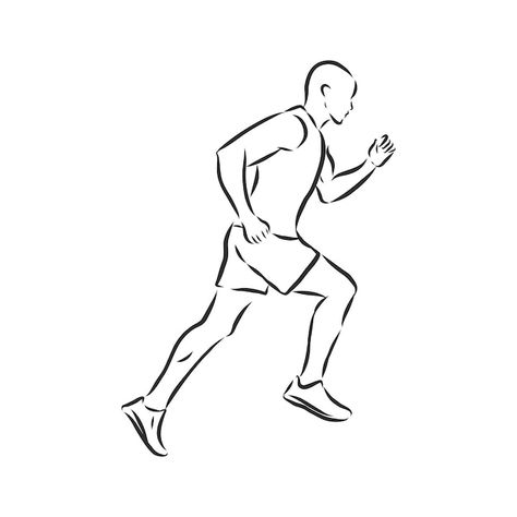 Running Drawing, Athlete Running, Running Illustration, Running Pictures, Running Art, Person Running, Sports Drawings, Bad Drawings, Human Figure Sketches