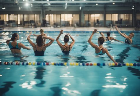 How to Do Water Aerobics: A Beginner’s Guide - Greatsenioryears Pool Aerobics, Water Aerobics Routine, Kickboxing Moves, Relationship Exercises, Water Aerobics Workout, Aerobic Step, Jogging In Place, Gym Photography, Treading Water