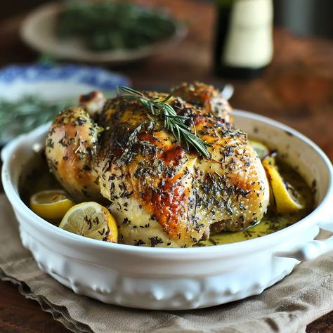 Citron Aesthetic, African Foods, Herb Roasted Chicken, Roast Chicken Recipes, Lemon Herb, Citrus Chicken, Favorite Side Dish, African Food, Roast Chicken