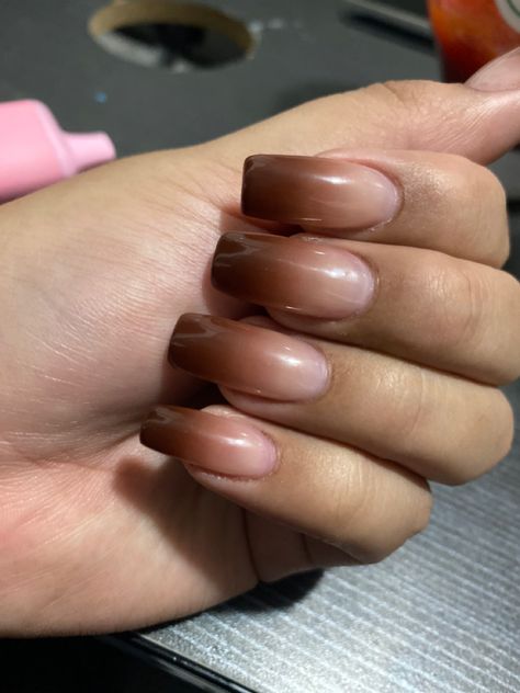 Brown Ombre Nails Square, Brown Ombre Nails Coffin, Brown Ombre Dip Nails, Coffee Ombre Nails, Brown Ombre Nails Short, Chocolate Ombre Nails, Brown Ombre French Tip Nails, Dark Brown Ombre Nails, Brown And White Ombre Nails