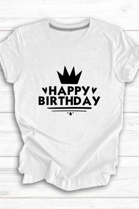 "Make their special day even brighter with this fun and festive birthday shirt! Featuring a bold graphic design and the message 'happ birthday', this comfortable tee is perfect for anyone looking to celebrate in style. Whether you're looking for a unique birthday gift or an eye-catching birthday outfit, this graphic tee is sure to make a statement. Order yours today and let the party begin!" Happy Birthday Shirt, Unique Birthday Gift, Unique Birthday, Unique Birthday Gifts, Birthday Shirt, Birthday Outfit, Birthday Shirts, Graphic Tee, Birthday Gift