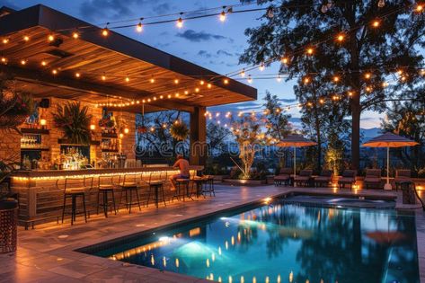 Landscaping around pool