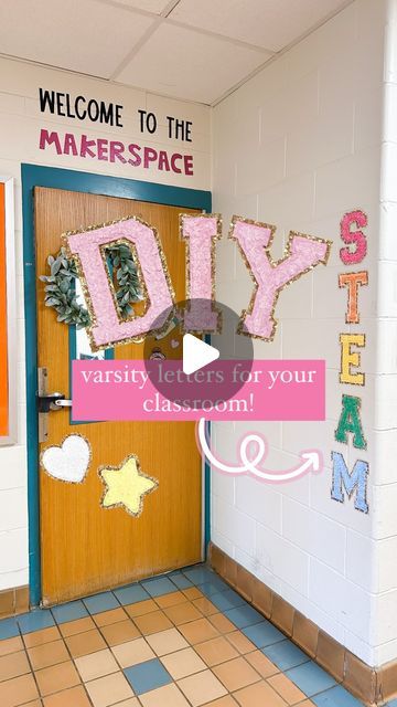 Chelsey Bokey on Instagram: "How to: varsity patch letters for your classroom! 🌈🩷⭐️ I have the word “STEAM” in varsity patch letters outside my classroom door! Here’s the steps on how to find the letters & make your own: 

1- Visit stoneycloverlane.com
2- Click on products, patches
3- Select the color or style of patch you like!
4- On the left hand side of the screen, you can scroll through all of the alphabet letters. Find the letter you want & right click on it to save it to your computer.
5- Open up PowerPoint. Click on “design” and then “page setup”. Resize your slide to be 8.5 x 11.
6- Locate your saved patch images and click and drag them on to the project. Make sure you only have one patch on each slide/page!
7- Adjust the size as needed. I like to make the letter as big as possib Preppy Teacher, Varsity Patches, The Alphabet Letters, Patch Letters, Classroom Style, Varsity Letters, Page Setup, Letter Decor, Varsity Letter