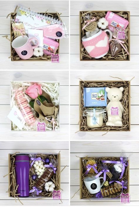 Girl Gift Baskets, Personalised Gifts Diy, Cute Gifts For Friends, Diy Gift Set, Gifts Wrapping Diy, Easy Christmas Gifts, Gift Box Design, Diy Gift Wrapping, Birthday Gifts For Best Friend