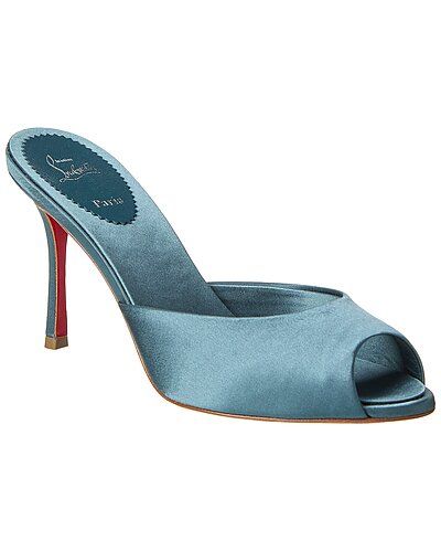 Christian Louboutin Me Dolly 85 Satin Sandal Louboutin Me Dolly, Red Sole, Blue Sandals, Blue Satin, Espadrilles Wedges, Top Shoes, Christian Louboutin Shoes, Boys Shoes, Smooth Leather