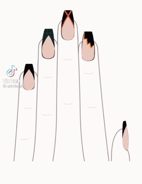 Mha Nails Bakugo, Killua Nails Design, Bakugo Nails Design, Toga Nails, Bakugo Inspired Nails, Aizawa Nails, Simple Anime Nail Ideas, Mha Nail Designs, Bakugou Nails Art