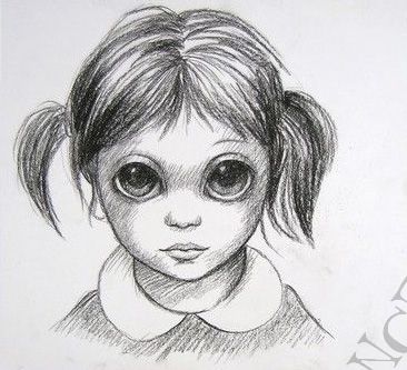 Margret Keane, Prop Drawing, Big Eyes Margaret Keane, Keane Big Eyes, Big Eyes Paintings, Big Eye Art, Margaret Keane, Puppy Drawing, Eye Sketch