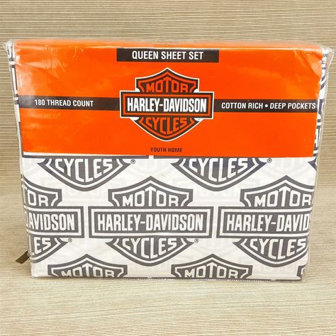 Harley Davidson Bedding, Harley Davidson Shirts Women, Harley Davidson Decor, Harley Davidson Crafts, Harley Davidson Merchandise, Harley Davidson Tattoos, New Harley, Best Sheets, New Harley Davidson