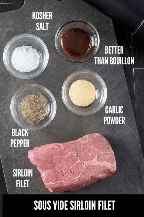 Sous Vide Sirloin Filet (+ Secret Ingredient) Sous Vide Sirloin Steak, Sous Vide London Broil, Sirloin Marinade, Sous Vide Steak Recipe, Beef Loin, Sous Vide Steak, Sirloin Roast, Top Sirloin, Food Safety Tips