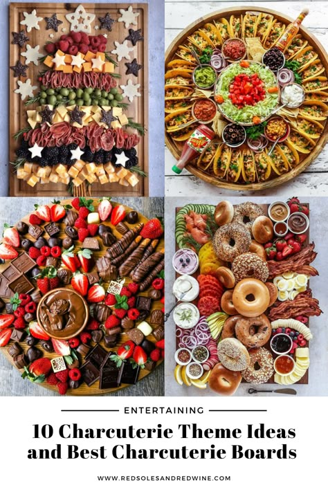 10 Charcuterie Theme Ideas and Best Charcuterie Boards - Red Soles and Red Wine Chucutory Board, Charcuterie Board Pizza Theme, Relish Charcuterie Board Ideas, Fun Charcuterie Boards, Valentines Buffet Ideas, Sharing Platters Ideas, Graduation Party Charcuterie Board, Candy Platter Ideas, Gluten Free Charcuterie Board Ideas