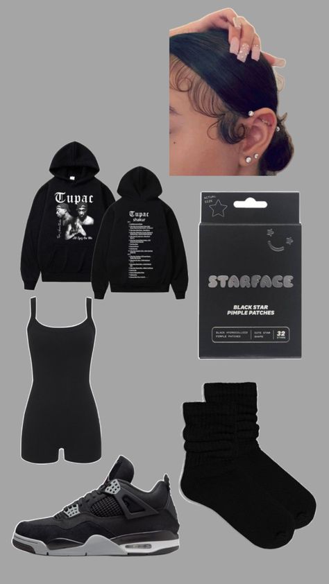 School Baddie, Outfits For School, Outfits Women, Baddie Outfits, Sneakers, Hair, Black