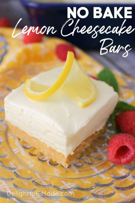 Lemon Oreo Cheesecake, No Bake Lemon Cheesecake Bars, Amazing Smoothies, Lemon Oreo, Cheesecake Bar, No Bake Lemon, No Bake Lemon Cheesecake, Lemon Cheesecake Bars, Lemon Cheese