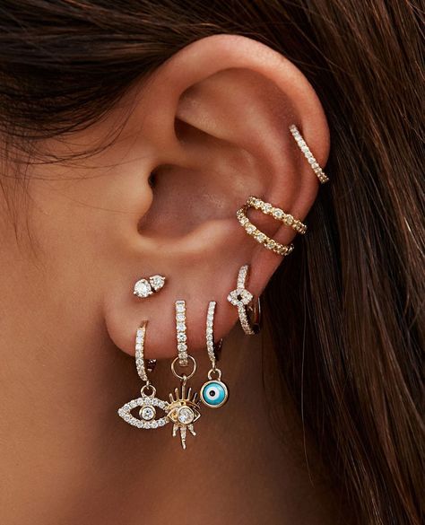 Pave Ear Cuff, Ceramic Eye, Eye Drop, Diamond Ear Cuff, Jacquie Aiche, Diamond Eyes, Jewelry Accessories Ideas, Sell Gold, Yellow Rose