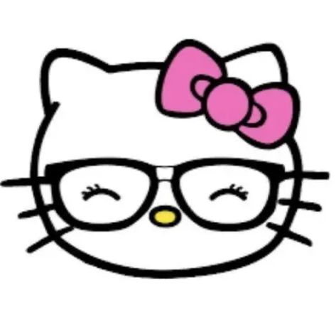 Nerd Pfp, Drawing Hello Kitty, Pfp Hello Kitty, Kitty Drawing, Hello Kitty Backgrounds, Hello Kitty Drawing, Hello Kitty, Kitty