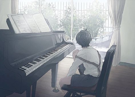 get better at piano || incomplete 🚫 Piano Anime Aesthetic, Aesthetic Piano, Piano Aesthetic, Piano Playing, Piano Art, Instagram Cartoon, Ghost In The Machine, Boy Aesthetic, Music Composition