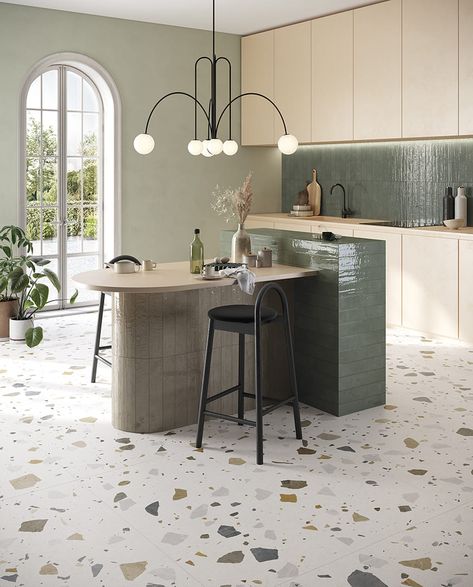 Colorful Collection - Pastorelli Ceramiche Breakfast Restaurant, Alternative Design, Terrazzo Design, Small Kitchen Island, Sopot, Gio Ponti, Kitchen Room Design, Kitchen Tiles, Floor Design