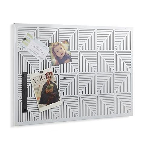 Umbra Trigon Metal Bulletin Board, White Umbra https://smile.amazon.com/dp/B00S13QEXU/ref=cm_sw_r_pi_dp_U_x_Gmm8AbK6YTBH4 Vision Board Supplies, Metal Board, Cork Bulletin Boards, Office Supply Organization, Geometric Pattern Design, Perforated Metal, Memo Boards, Magnetic Wall, Magnetic Board