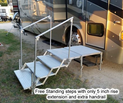 Gallery - RV-Co RV Steps & Decks Portable Deck, Camper Steps, Water Barrel, Travel Trailer Camping, Camper Camping, Dog Ramp, Solar Energy Panels, Mobile Boutique, Rv Accessories