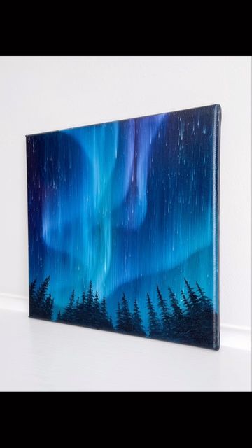 Northern Lights Art, Northern Lights Painting, Modern Art Canvas Painting, Acrylic Art Projects, Sky Art Painting, Canvas Painting Tutorials, New Painting, Creative Freedom, Canvas Painting Designs