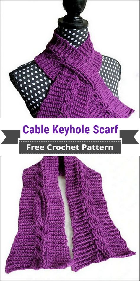 The most famous Crochet Keyhole Scarf Patterns Crochet Keyhole Scarf, Keyhole Scarf, Scarf Patterns, Crochet Scarf Pattern Free, Stylish Scarves, Double Crochet Stitch, Scarf Crochet Pattern, Winter Gift, Scarf Pattern