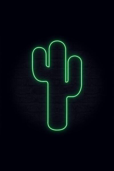 A cactus that glows like a neon sign. Enjoy that sweet succulent and retro vibe at the same time! Neon Cactus Wallpaper, Cactus Wallpaper, Neon Cactus, Neon Typography, Artsy Background, Neon Moon, Space Phone Wallpaper, Neon Wall Art, Neon Decor