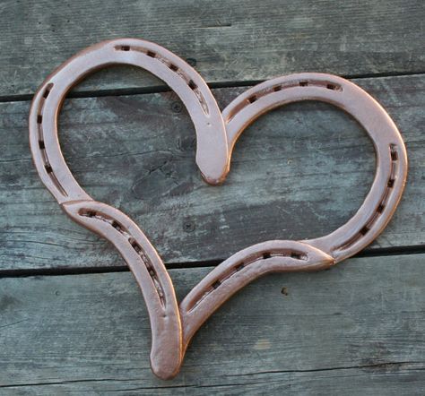 Horseshoe Heart...horseshoe...heart...western...horse...love on Etsy, $30.00 Horseshoe Heart, Welded Horse Shoe Ideas, Heart Horseshoe, Horse Shoe Crafts Diy Welding Projects, Horse Shoe Heart, Horseshoe Love Heart, Horseshoe Crafts Projects, Horseshoe Art Welded Sculptures & Statues, Welding Crafts