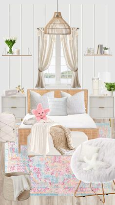 Check out kotawiley0112's Shuffles #myfirstshuffle Bedrooms Preppy, Preppy Rooms, Beachy Room Decor, Room Vanity Ideas, Huge Bedrooms, Beach Room Decor, Tumblr Bedroom, Room 2023, Preppy Bedroom