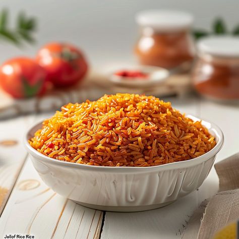 Jollof Rice Recipe Jollof Rice Recipe, Ghana Food, Rice Side, Vegetable Fried Rice, Scotch Bonnet Pepper, Jollof Rice, The Bayou, Spanish Rice, Rice Ingredients