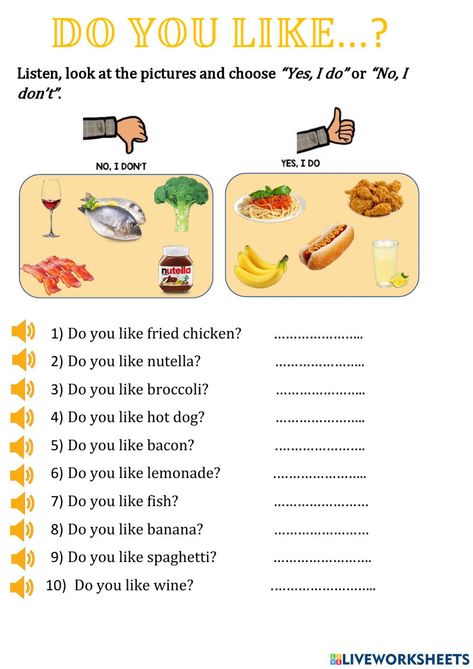 Do you like? interactive exercise for Primero de Secundaria. You can do the exercises online or download the worksheet as pdf. Teaching Reading Comprehension, Grammar For Kids, English Learning Books, English Activities For Kids, English Exercises, Learning English For Kids, First Day Of School Activities, English Fun, 1st Grade Worksheets