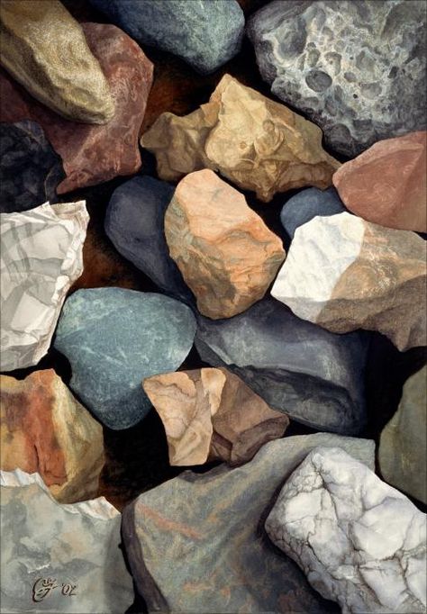 Beautiful pictures of rocks, stones, minerals! Watercolor Rocks, Pictures Of Rocks, Rock Textures, Rock And Pebbles, Texture Inspiration, Soyut Sanat Tabloları, Pebble Stone, Rocks And Gems, Color Textures