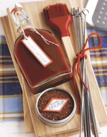 This recipe for bourbon whiskey BBQ sauce is undoubtedly delish. Ingredients1/2 onion, minced4 cloves garlic, minced3/4 cup bourbon whiskey1/2 teaspoon ground black pepper1/2 tablespoon salt2 cups ketchup1/4 cup tomato paste1/3 cup cider vinegar2 tablespoons liquid smoke flavoring1/4 cup Worcestershire sauce1/2 cup packed brown sugar1/3 teaspoon hot pepper sauce, or to tasteDirectionsIn a large skillet over medium heat, combine the onion, garlic, and whiskey. Simmer for 10 minutes, or until oni Thanksgiving Gift Basket Ideas, Whiskey Bbq Sauce, Chocolate Dipped Apricots, Sugar Cubes Diy, Bbq Gift Basket, Thanksgiving Gift Basket, Homemade Coffee Syrup, Homemade Rubs, Bbq Kit