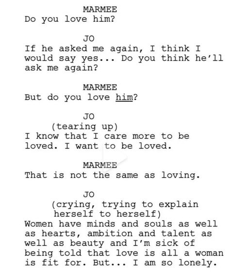 Dialogues For Acting, It’s No Use Jo Monologue, Jo March Monologue, Little Women Monologue, Acting Scripts To Practice For Teens, Acting Lines To Practice, Practice Scripts For Acting, Monologue Aesthetic, Acting Monologues Female