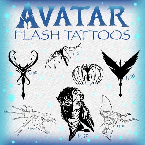 Avatar Blue People Tattoo, Avatar Way Of Water Tattoo Ideas, Ikran Avatar Tattoo, Avatar The Way Of Water Tattoo, Avatar Tattoo Pandora, Avatar Movie Tattoo, Avatar Tattoo Ideas, Avatar Stickers, Avatar Tattoo