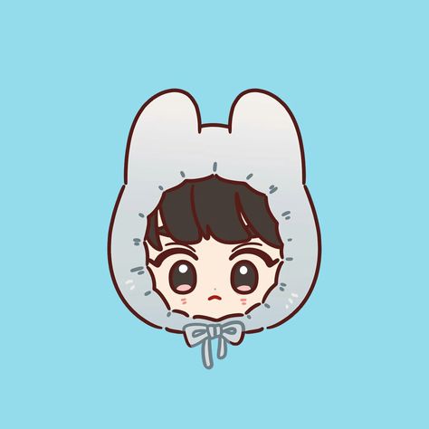 Chibi Bunny, Exo Chibi Fanart, Exo Chibi, Exo Art, Exo Fan Art, Exo Fan, Kim Junmyeon, Good Night Quotes, Suho