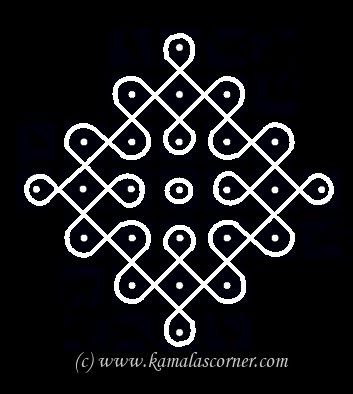 7 - 1 parallel dots (Neer Pulli) Kolam. Geometric Art Easy, 7 Dots Kolam, Muggulu Design Simple With Dots, Puli Kolam, Pulli Kolam Design, Art Easy Ideas, Melika Muggulu, Indian Rangoli Designs, Easy Rangoli Designs Videos