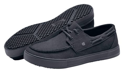 Shoes for Crews Milano, Women's Slip Resistant Food Service Work Sneaker Dock Shoes, Black Boat Shoes, Restaurant Staff, Casual Work Shoes, Boat Shoes Fashion, Kitchen Shoes, Chef Shoes, Canvas Boat Shoes, Slip Resistant Shoes