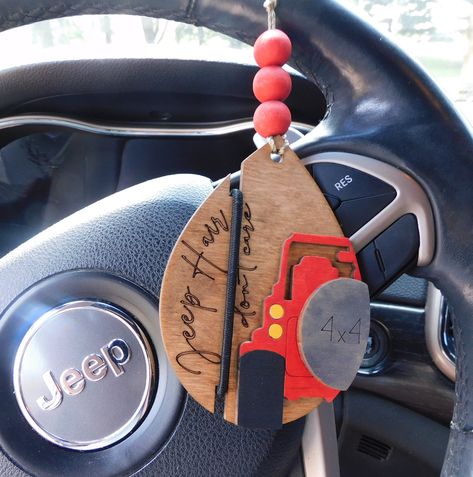 Wooden Engraved Jeep Hair Don't Care Rearview Mirror Charm - Etsy Rearview Mirror Charm, Jennifer Rose, Jeep Hair, Mirror Hangers, Mirror Sign, Rear View Mirror Charm, Ponytail Holder, Car Charms, Ponytail Holders