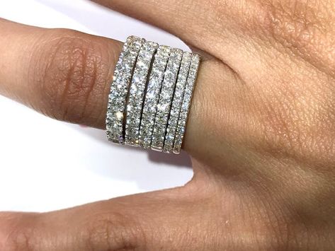 Eternity Diamond Band, Engagement Ring Pictures, Diamond Band Engagement Ring, Diamond Engagement Band, Wedding Ring Diamond Band, Stacked Wedding Bands, Stackable Wedding Bands, Band Engagement Ring, Eternity Band Diamond