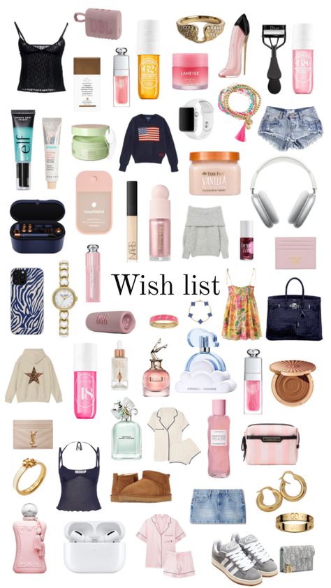 Wishlist It Girl Christmas, Girl Christmas Wishlist, Things To Ask For Christmas, Wish List For Teens, Teen Christmas Wishlist, Christmas Wishlist Ideas, Xmas List Ideas, Things To Ask, Cute Christmas Ideas