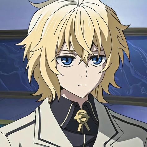 Mika Hyakuya, Colored Characters, Mikaela Hyakuya, Vampire Boy, Seraph Of The End, Owari No Seraph, Blonde Guys, Anime Monochrome