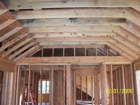 Vaulted ceilings give rooms a light and airy feeling. Description from pics.diyho.me. I searched for this on bing.com/images Raised Ceiling, Vaulted Vs Tray Ceiling, Scissor Truss Ceiling, Inverted Tray Ceiling, Scissor Trusses Ceiling, Vaulted Ceiling Living Room Woodworking Plans, Groin Vault Ceiling, Vaulted Ceiling Decor, Solid Oak Bedroom Furniture