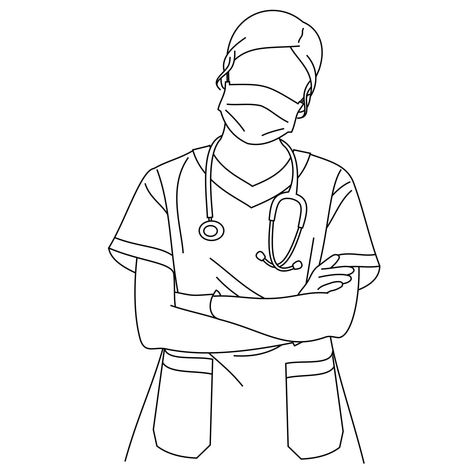 Stethoscope Drawing, Nurse Drawing, Medical Artwork, Medical Drawings, Doctor Drawing, Nurse Aesthetic, Nurse Art, Medical Wallpaper, Medical Nurse