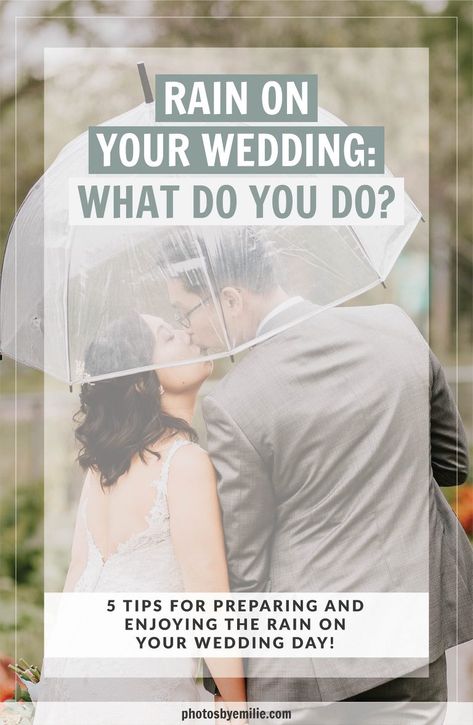 Rain on your wedding day: What do you do? | Edmonton Wedding Photographers | Emilie Smith Rain On Wedding Day, Rainy Wedding Photos, Small Private Wedding, Rain Wedding, Wedding Day Tips, Edmonton Wedding, Rainy Wedding, Outside Wedding, Outdoor Wedding Ceremony