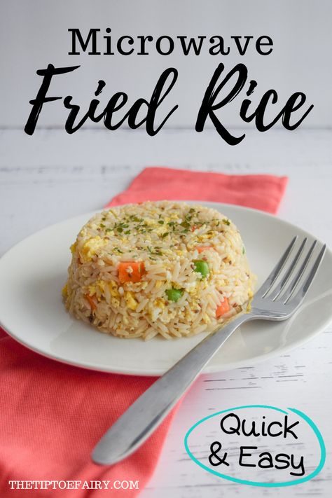 Yummy Rice Dishes, Rice In Microwave, Microwave Recipes Dinner, Rice Microwave, Healthy Microwave Meals, Dorm Recipes, Microwave Cooking Recipes, Egg Fried Rice Recipe, Make Fried Rice